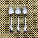Lot de 3 petites cuillères en métal argenté Christofle, modèle Spatours