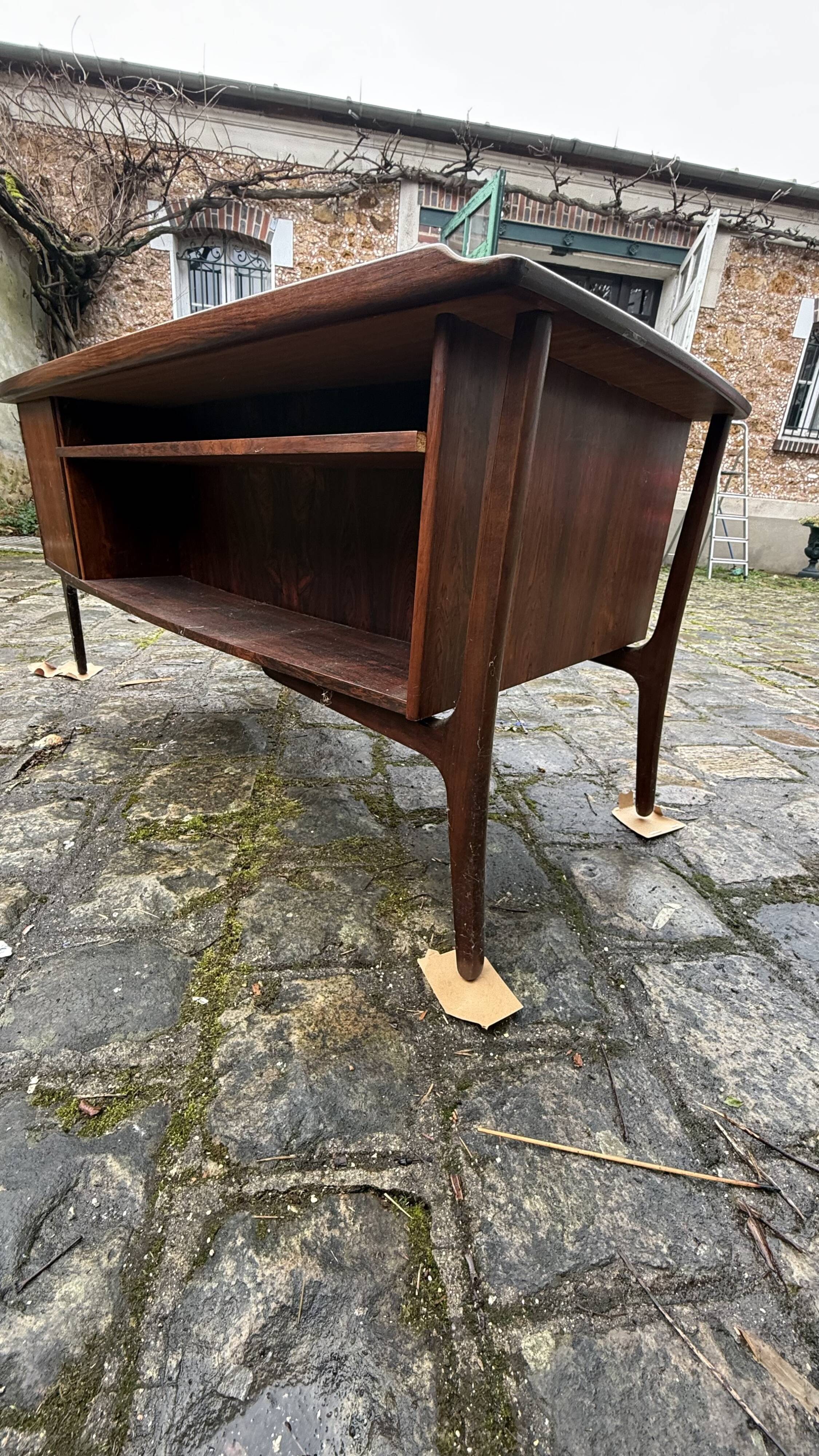 Bureau Mid-Century en Teck par Svend Age Madsen pour HP Hansen, Danemark,