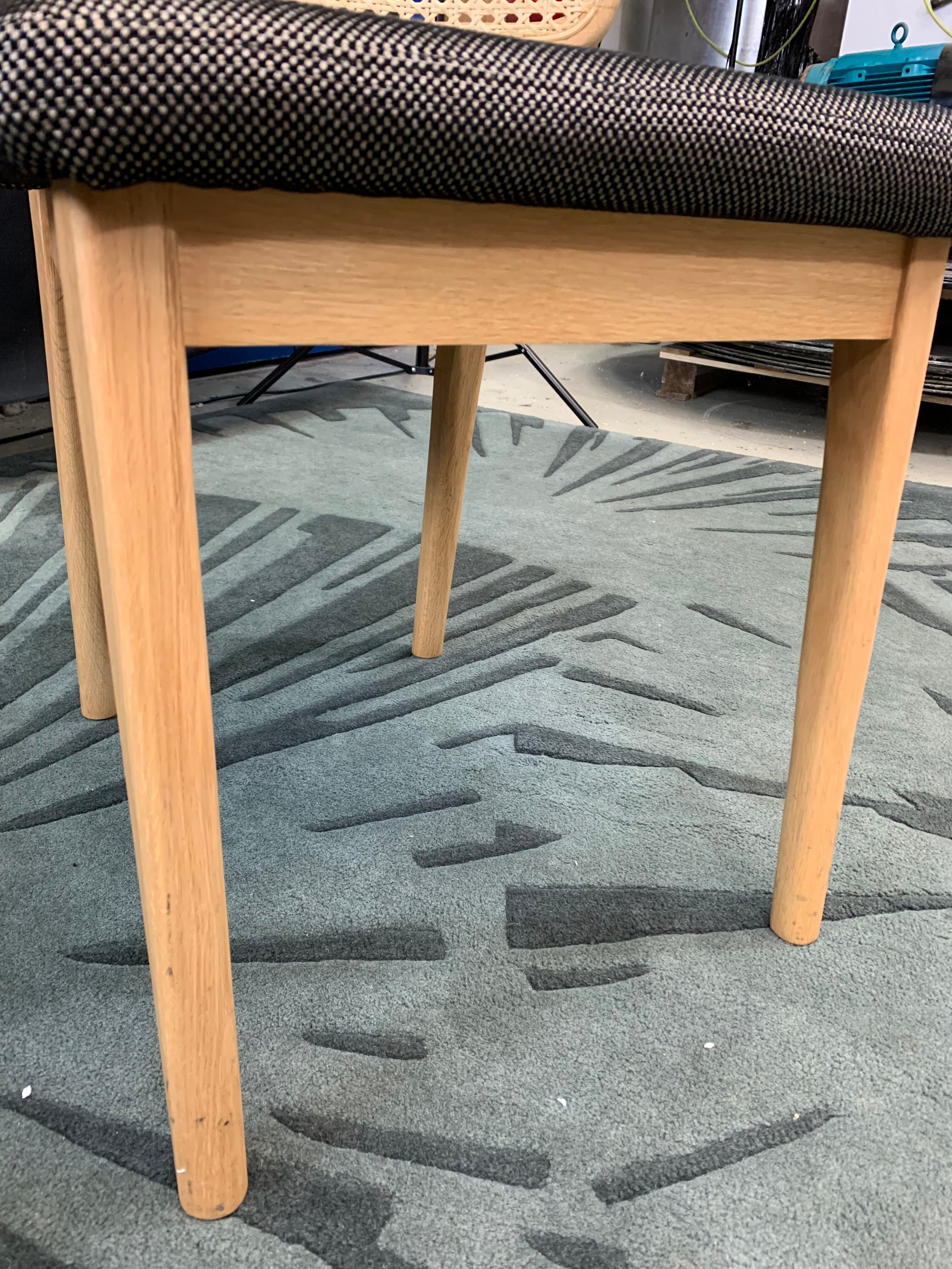 Chair cannage light wood caviar