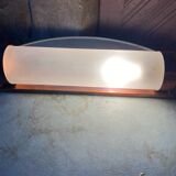 Bauhaus satin glass tube wall light from around 1930.