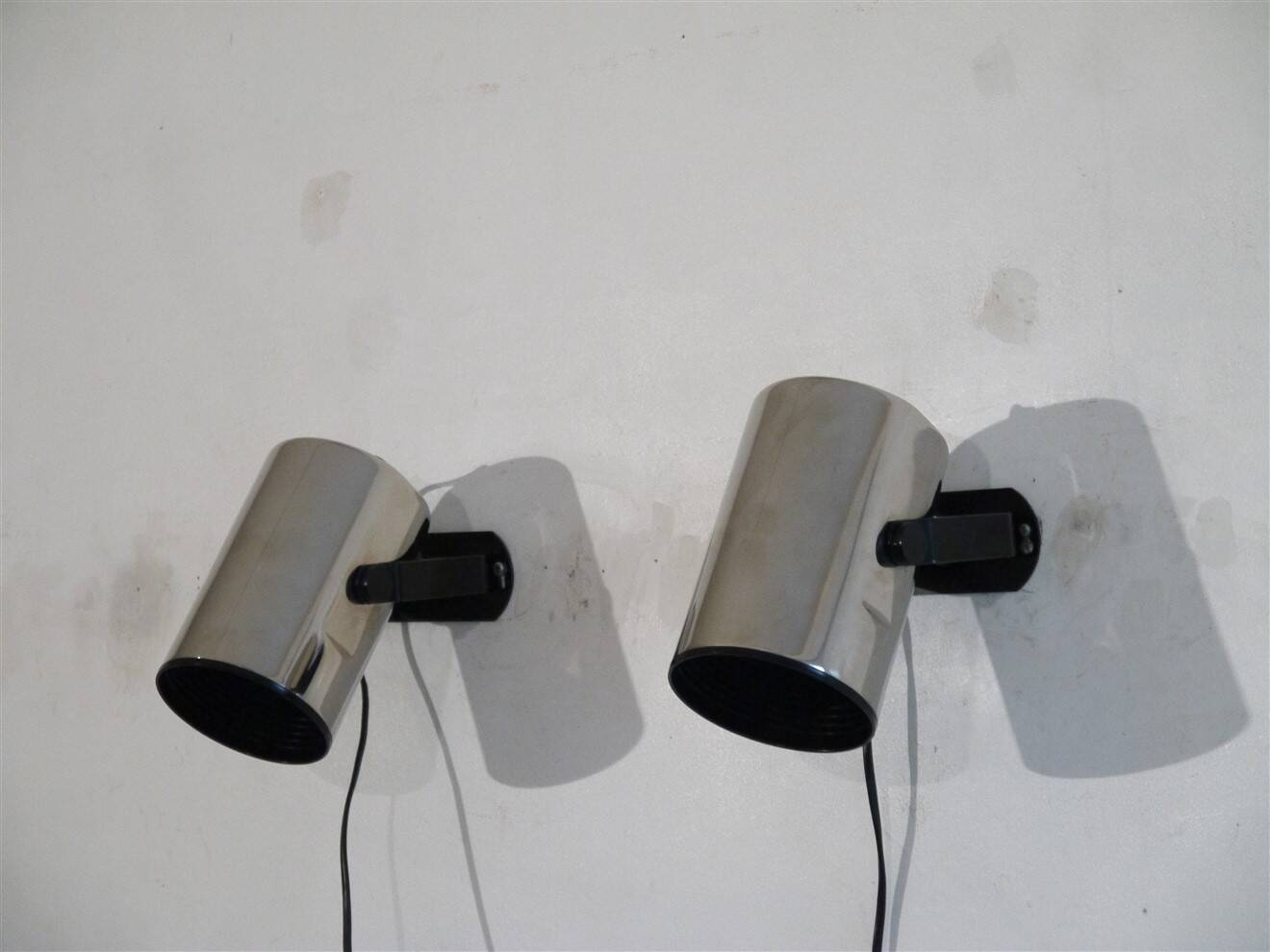 Pair of Swedish wall lights by Fagerhult, 1970.