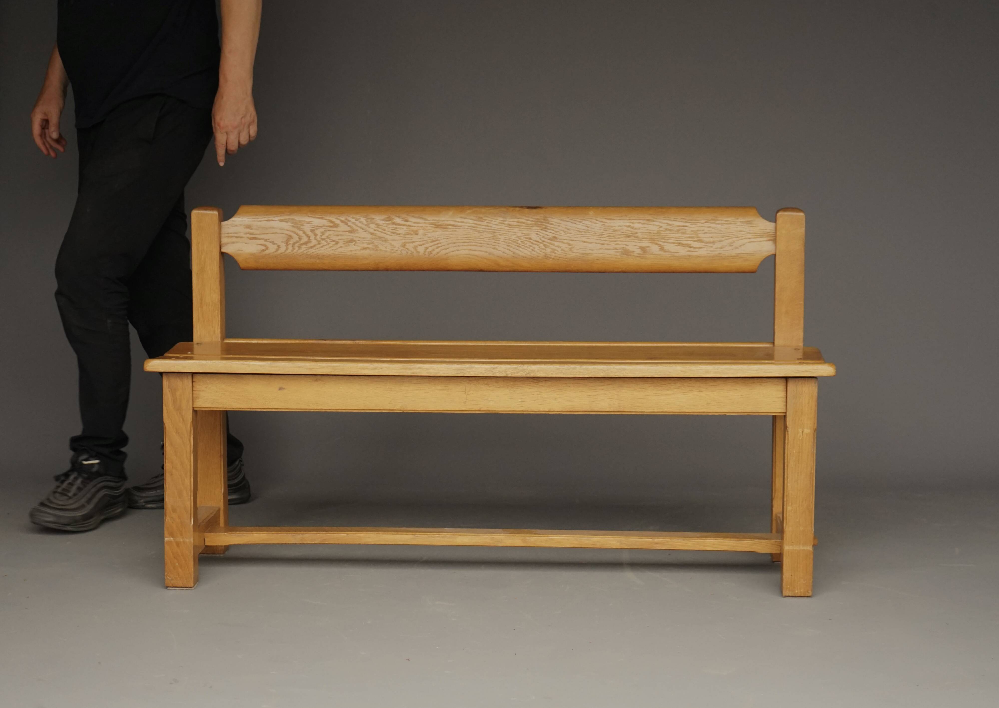 Vintage Rustic Wooden Oak Bench