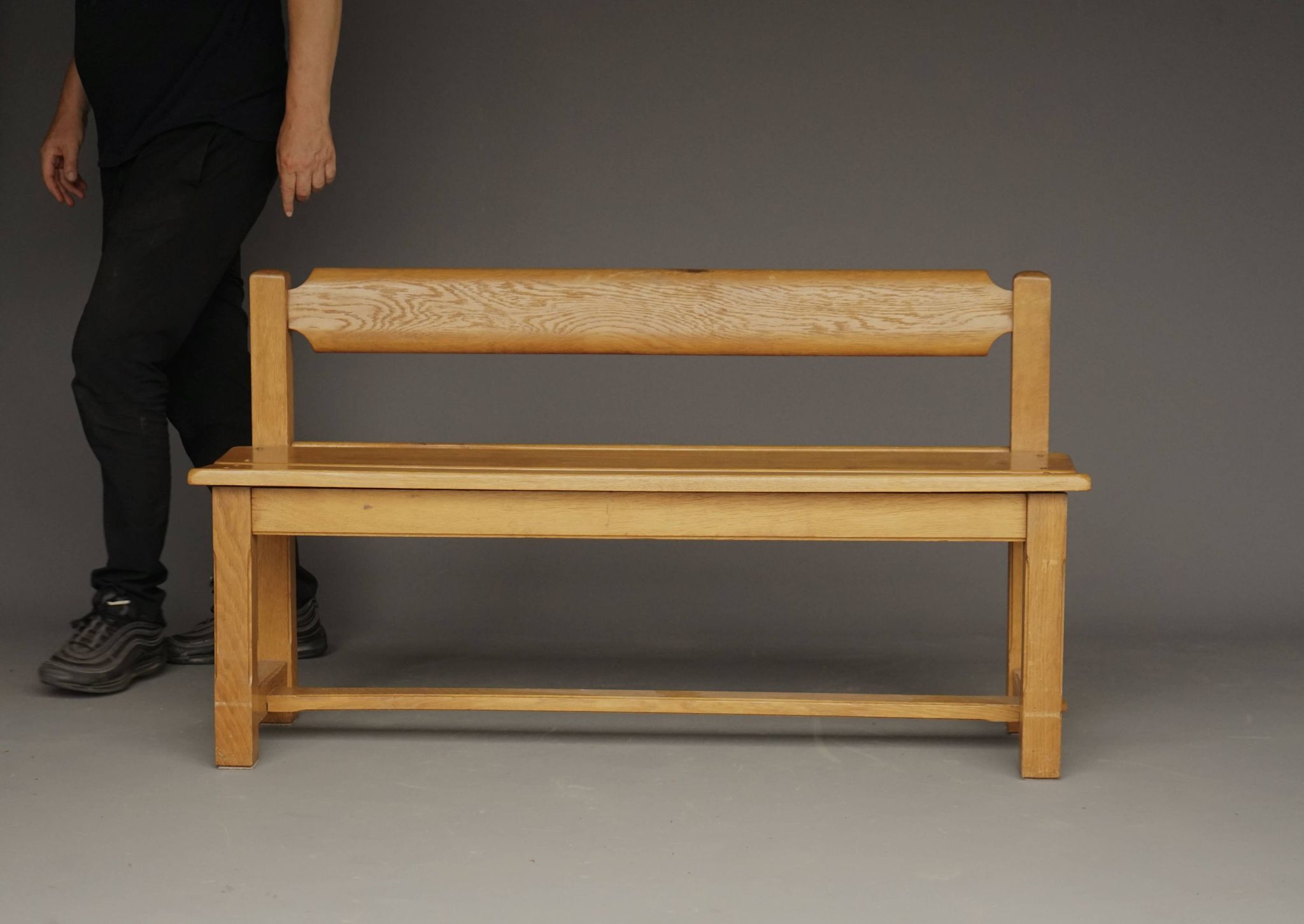 Vintage Rustic Wooden Oak Bench