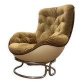 Fauteuil Michel Cadestin années 70 retapissé