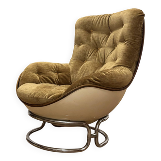 Michel Cadestin armchair from the 1970s, reupholstered