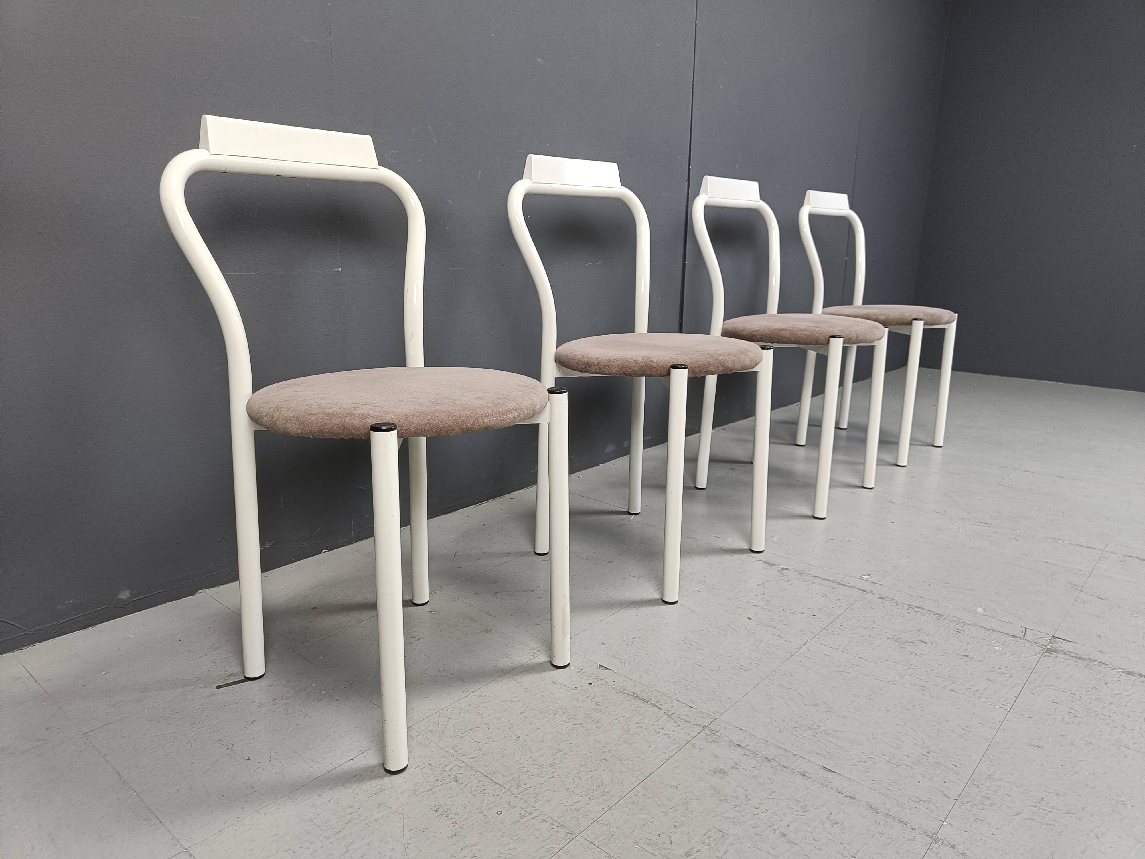 Set of 4 calligaris dining chairs, 1980s