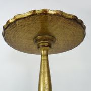 Pedestal table vintage Florentine side table in hand painted and gilded engraved wood. Year 50