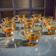 8 cups vintage steel and glass Italy