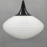 Adjustable Czech Pendant Light, Opaline Glass, 1970s