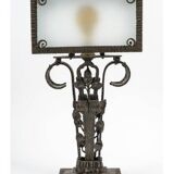 Art Deco wrought iron table lamp, 1930s