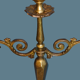 Pair of chandeliers three neo-classical fires - patinated bronze - 1950s - France