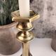 Charming Pair of Victorian Brass Candlesticks with Octagonal Bases - Matching Antique Candle Holders