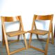 Pair of folding chairs with seat year 60 years