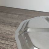 Plateau compartimenté vintage en acier inoxydable