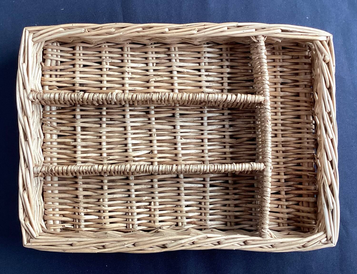 Panière rotin pour couverts