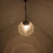 Mid-century big glass pendant from Valašské Meziříčí, 1970´s.