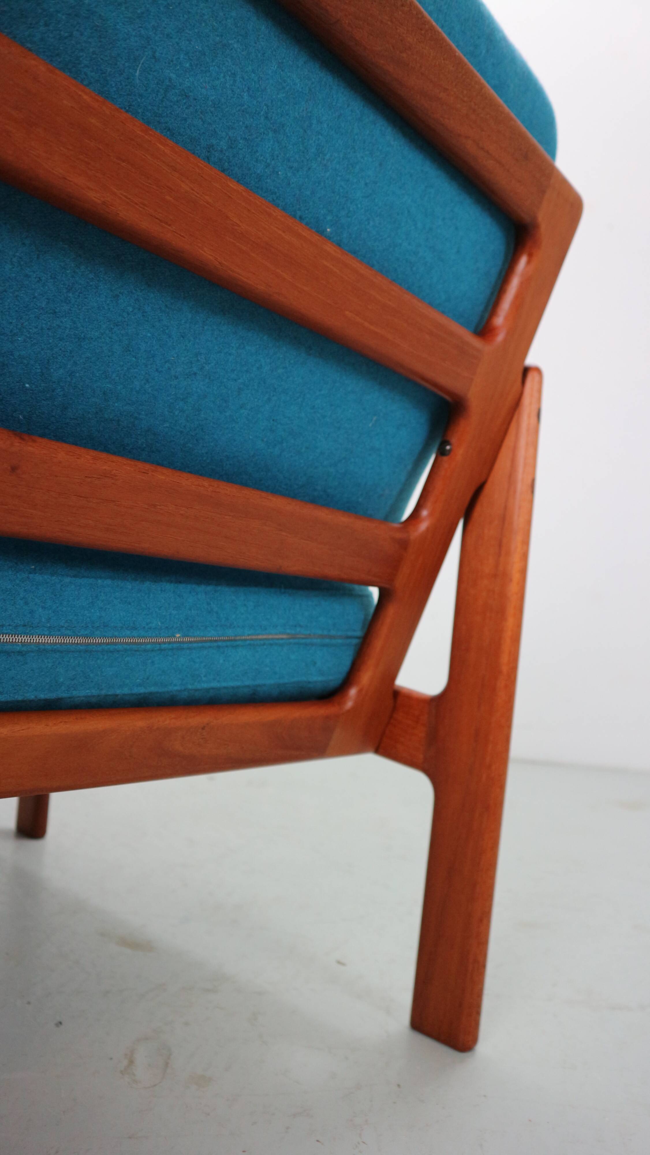 illum wikkelsø teak lounge armchair for niels eilersen, 1960 denmark