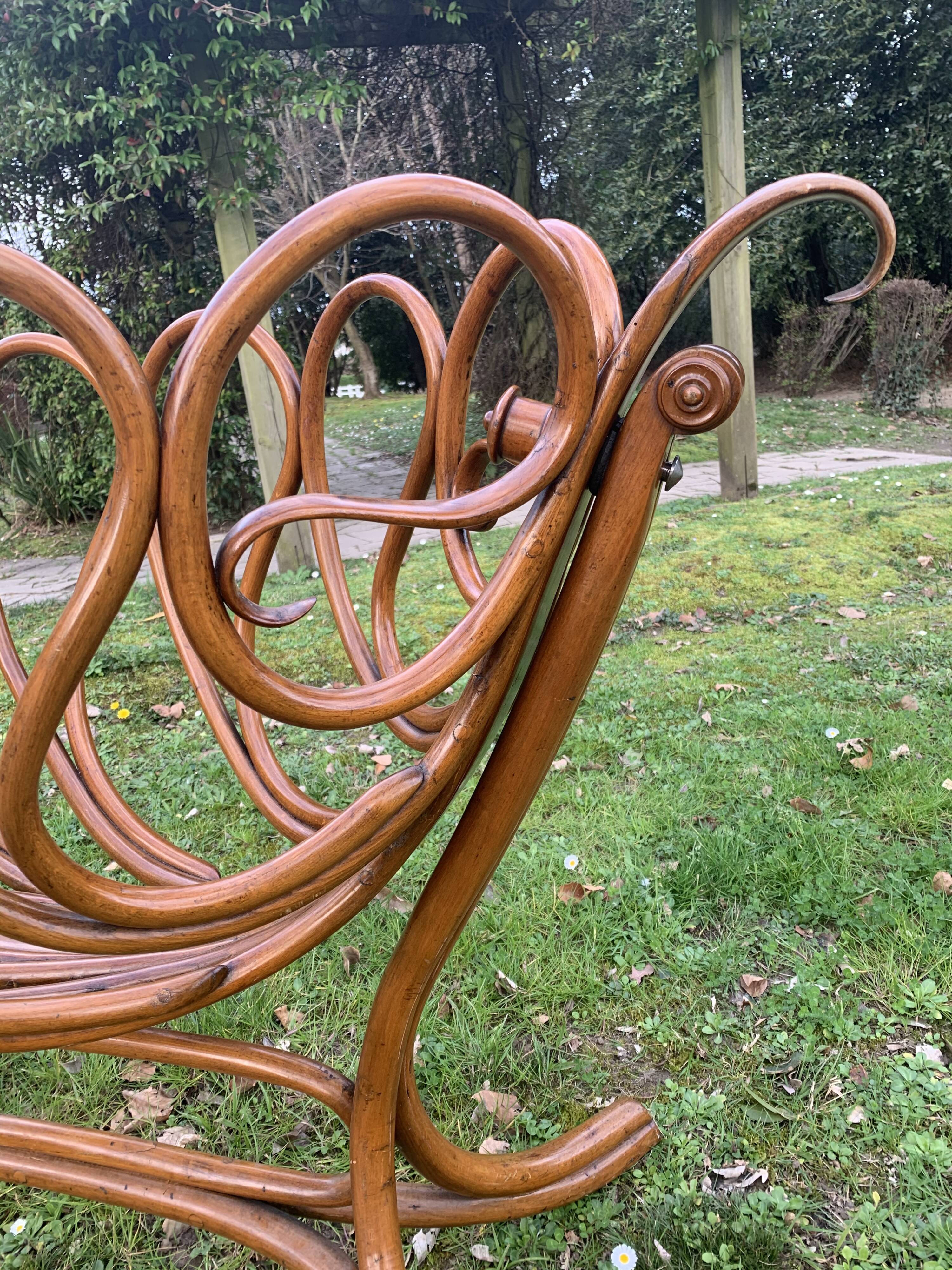 Berceau A Bascule Ancien Lit Bebe Ou Bercelonnette En Bois Kohn 1900 Selency