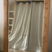 Very large mirror in antique pine.
