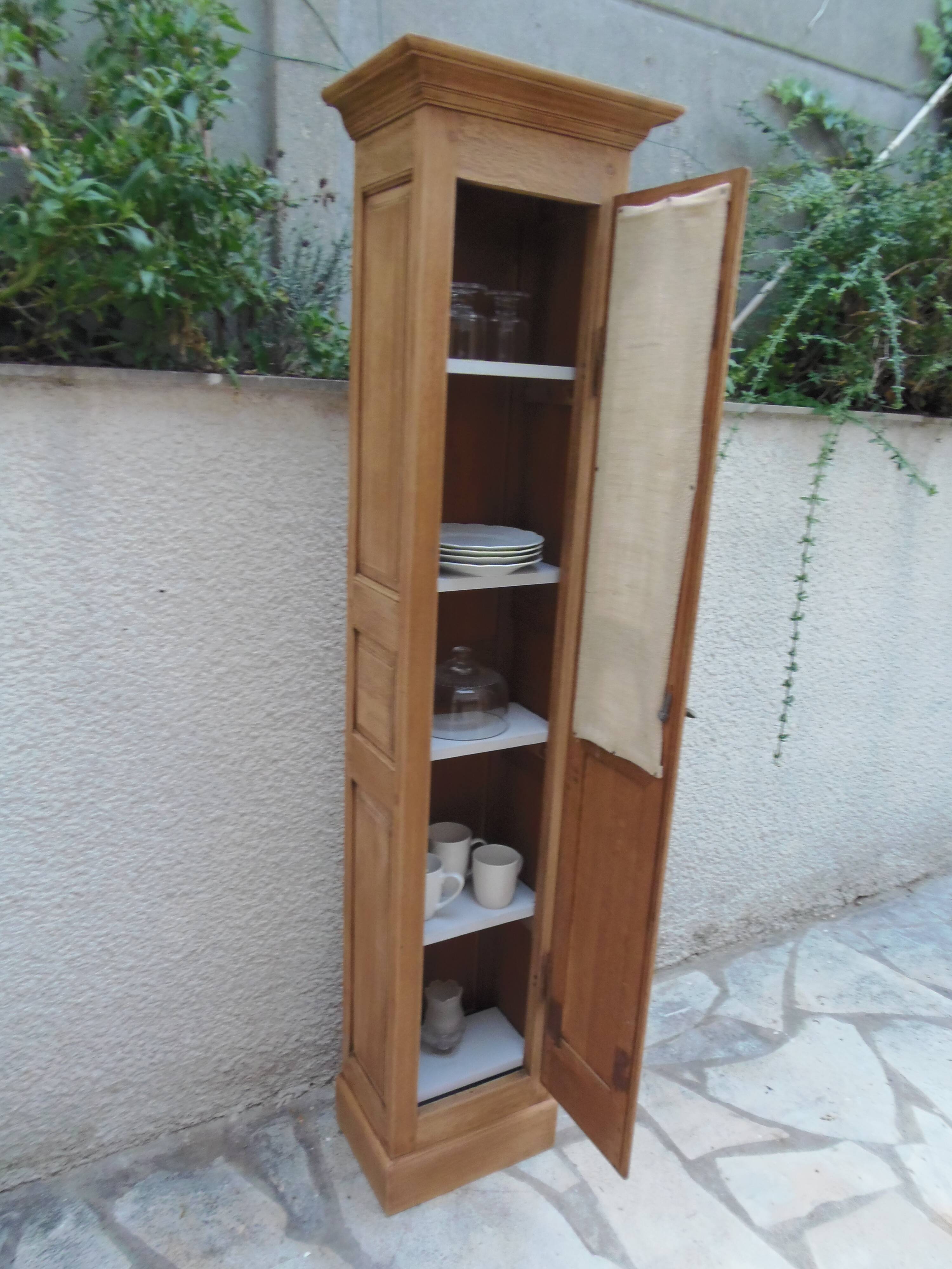 Small oak wardrobe with waxed finish