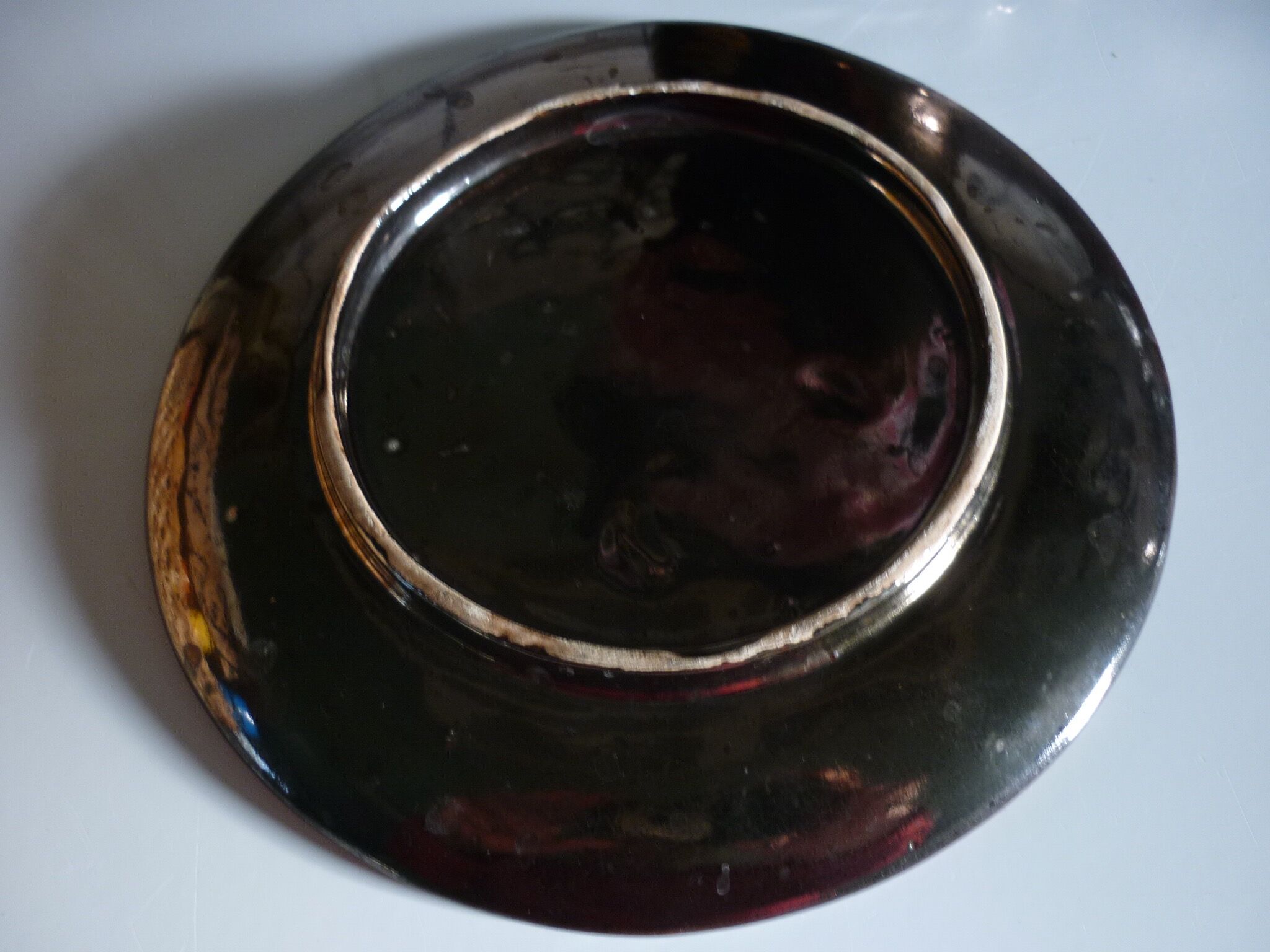 Vase and ceramic plate from the 1960s