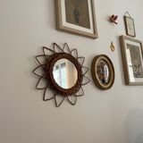 Rattan mirror