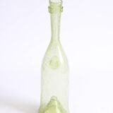 Biot bubble glass ensemble, bottle, jar, bowl and glass.