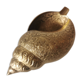 Cendrier coquillage laiton