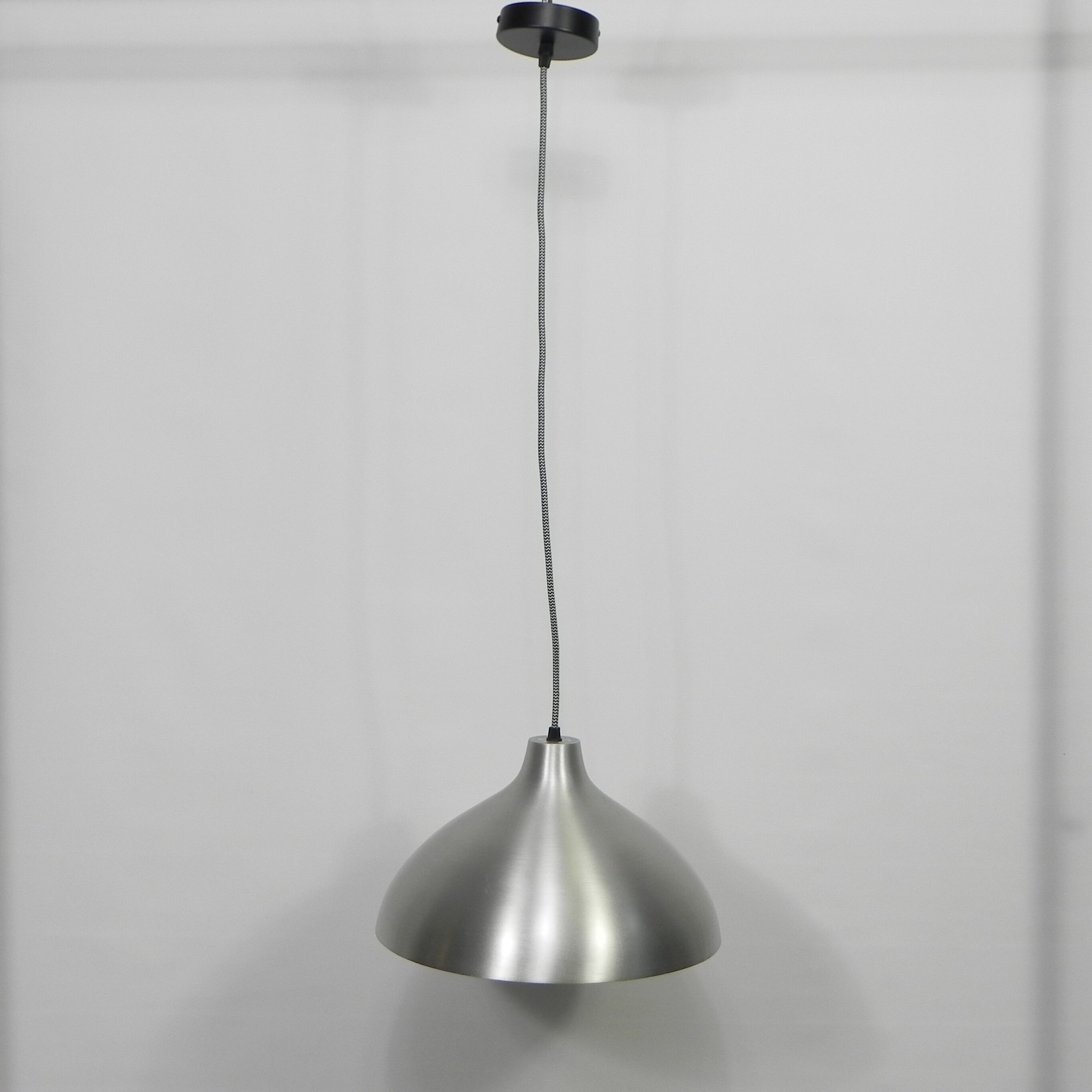 Vintage hanging lamp with aluminum shade