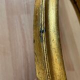 Mirror oval frame gilded wood