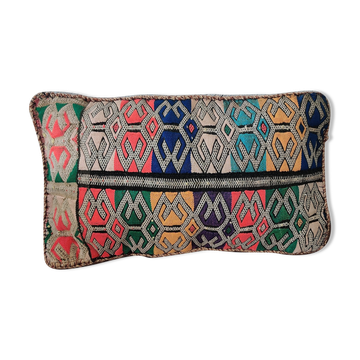 Coussin marocain Kilim vintage coloré