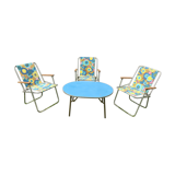 Table and 3 chairs 70s