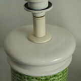 Pair of legs of ceramic lamp basketry italy vintage