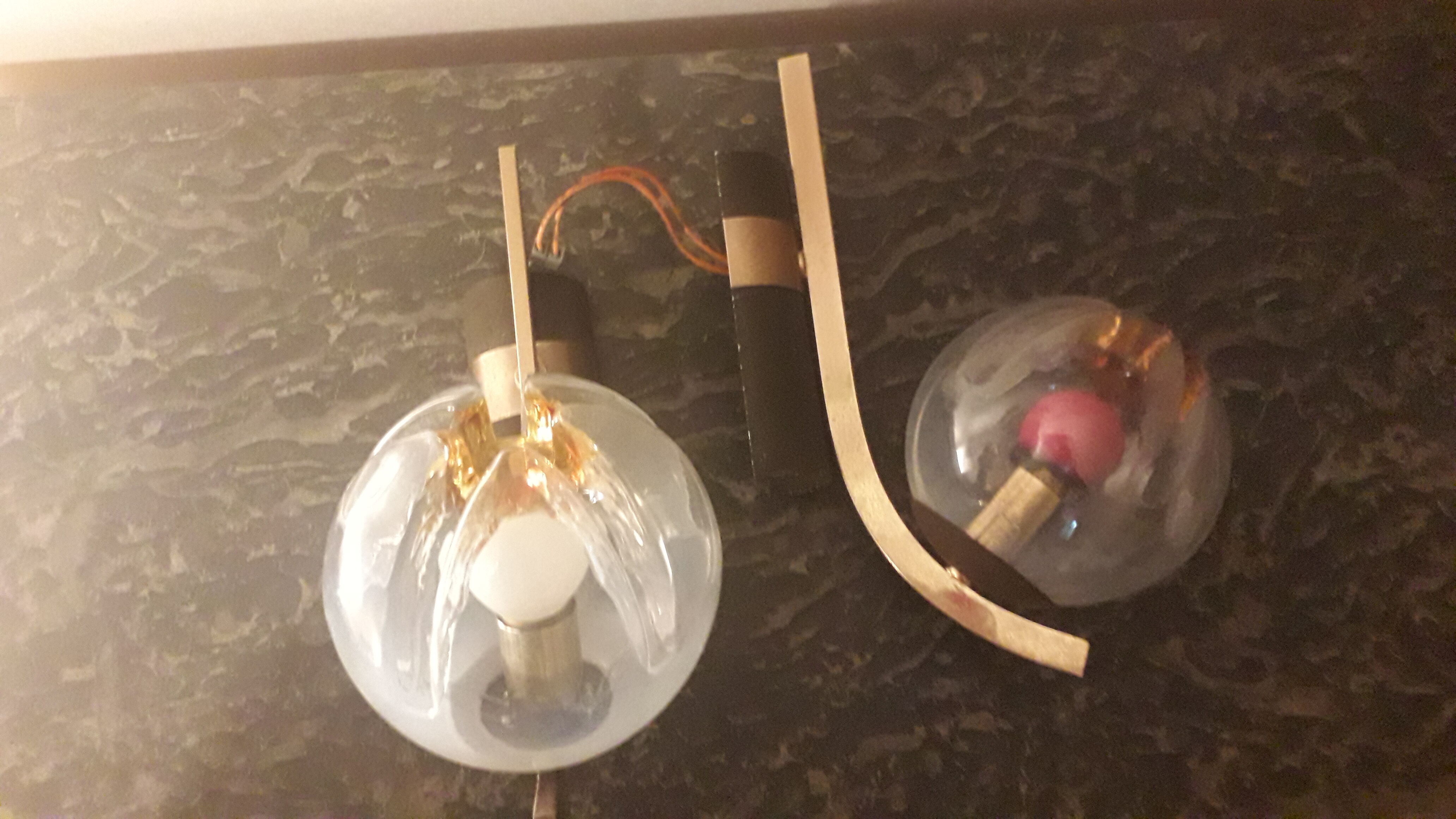 Pair wall lamps year 70