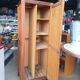Vintage Wooden and Metal Wardrobe / Boarding School 1950