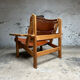 Fauteuil de chasse Kurt Østervig design danois chêne cuir