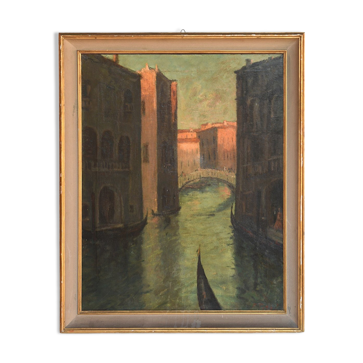 Oil on canvas - Scene in Venice