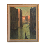 Oil on canvas - Scene in Venice