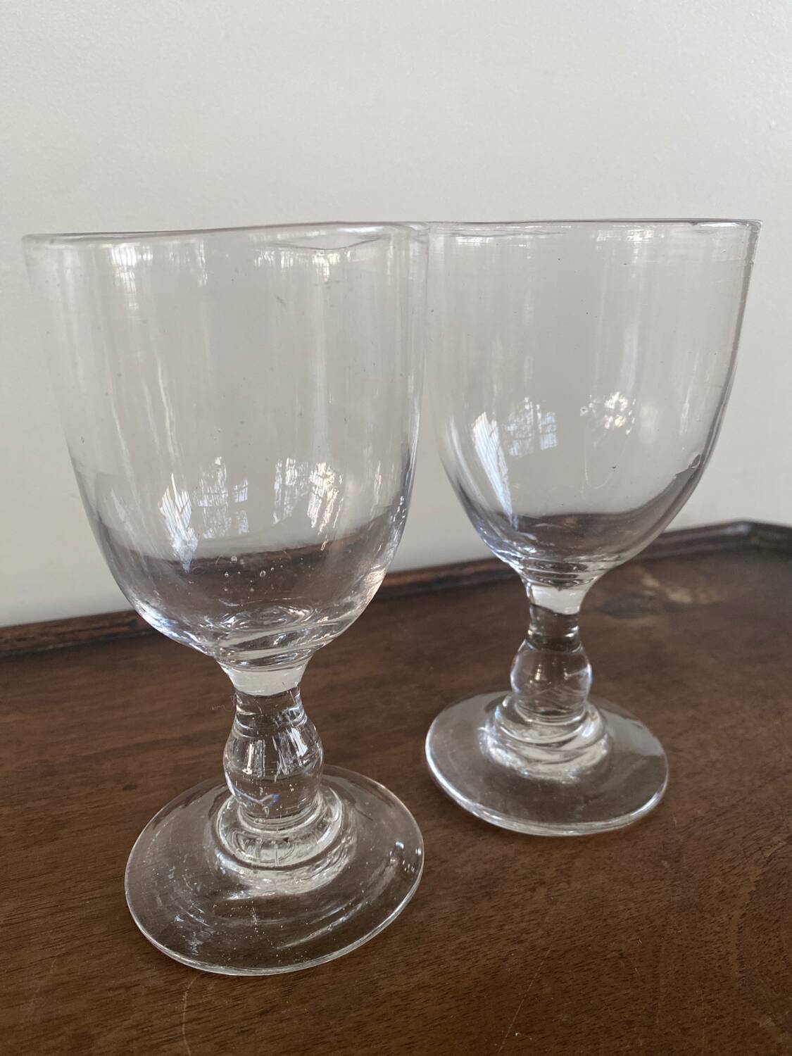 2 old glasses