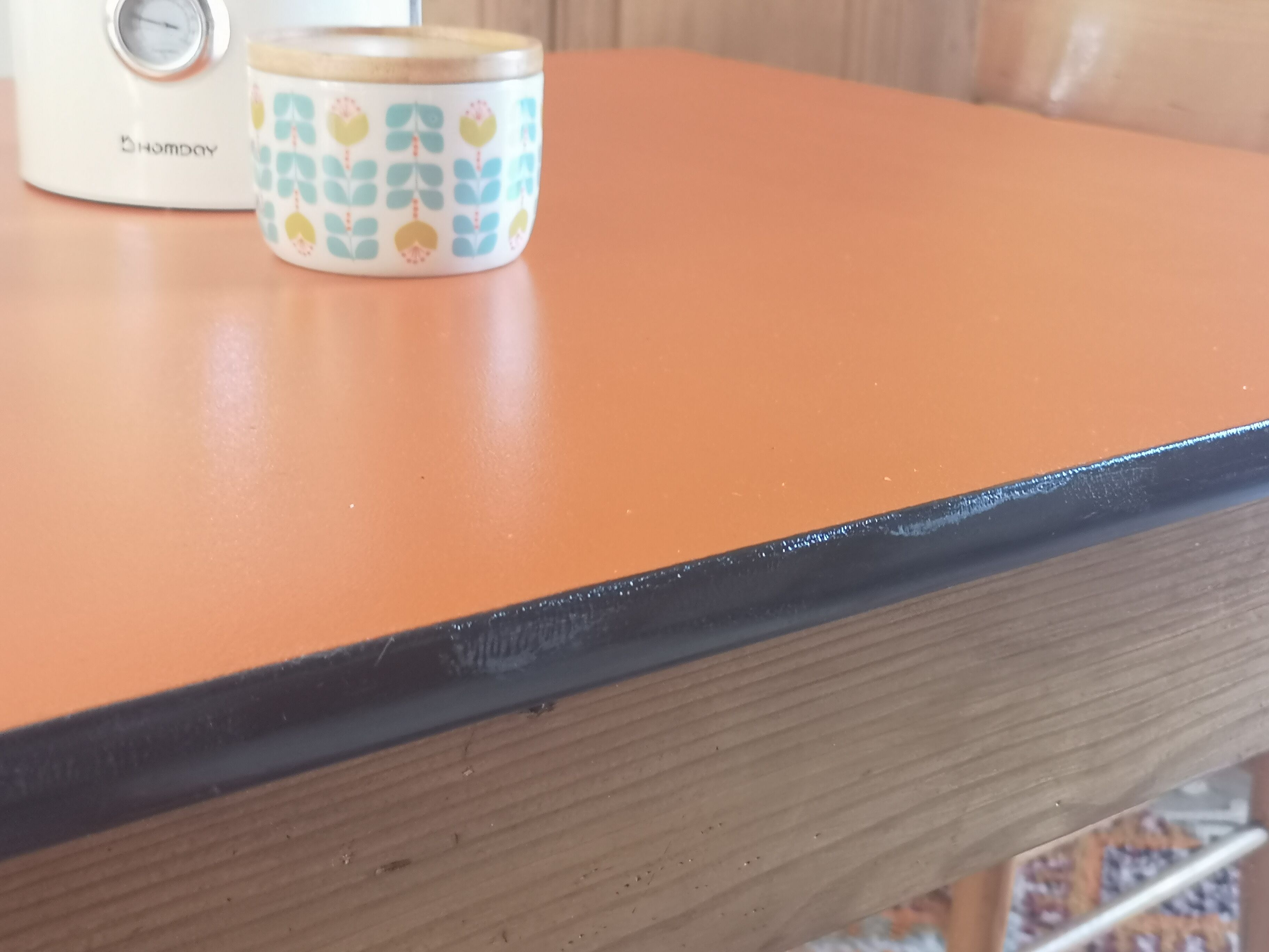 Vintage farm table formica and wood