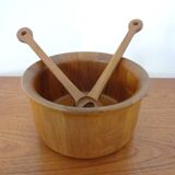 Mid-Century Teak Salad Bowl and Spoons by Richard Nissen for Nissen, 1960s, Set of 3