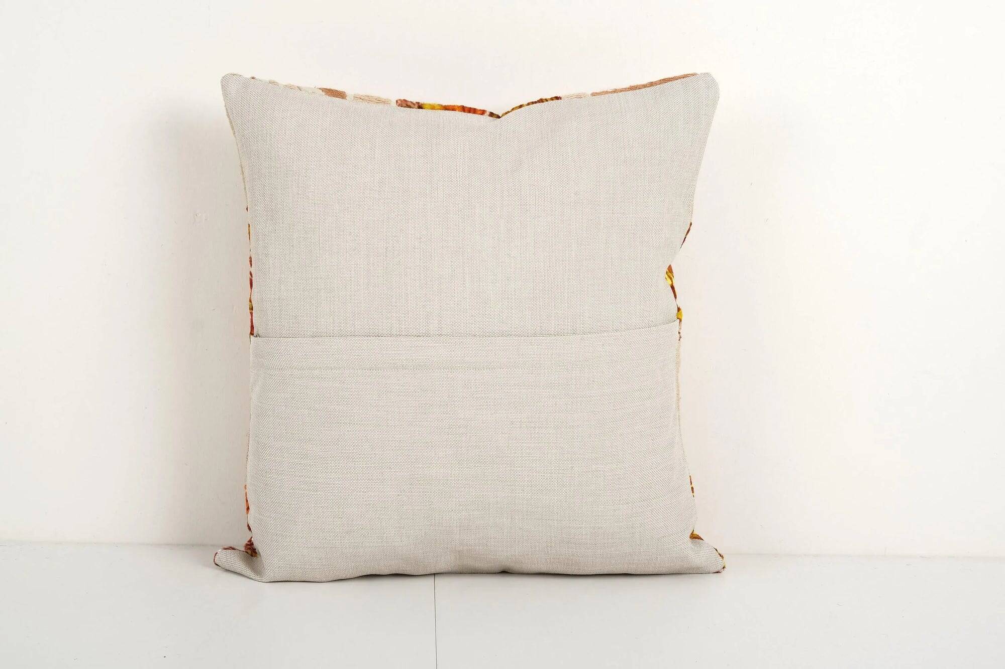Vintage embroidered cushion cover 46x46 cm