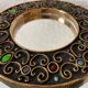 Ceramic mirror design vintage gilded 1960 hendrich thomas