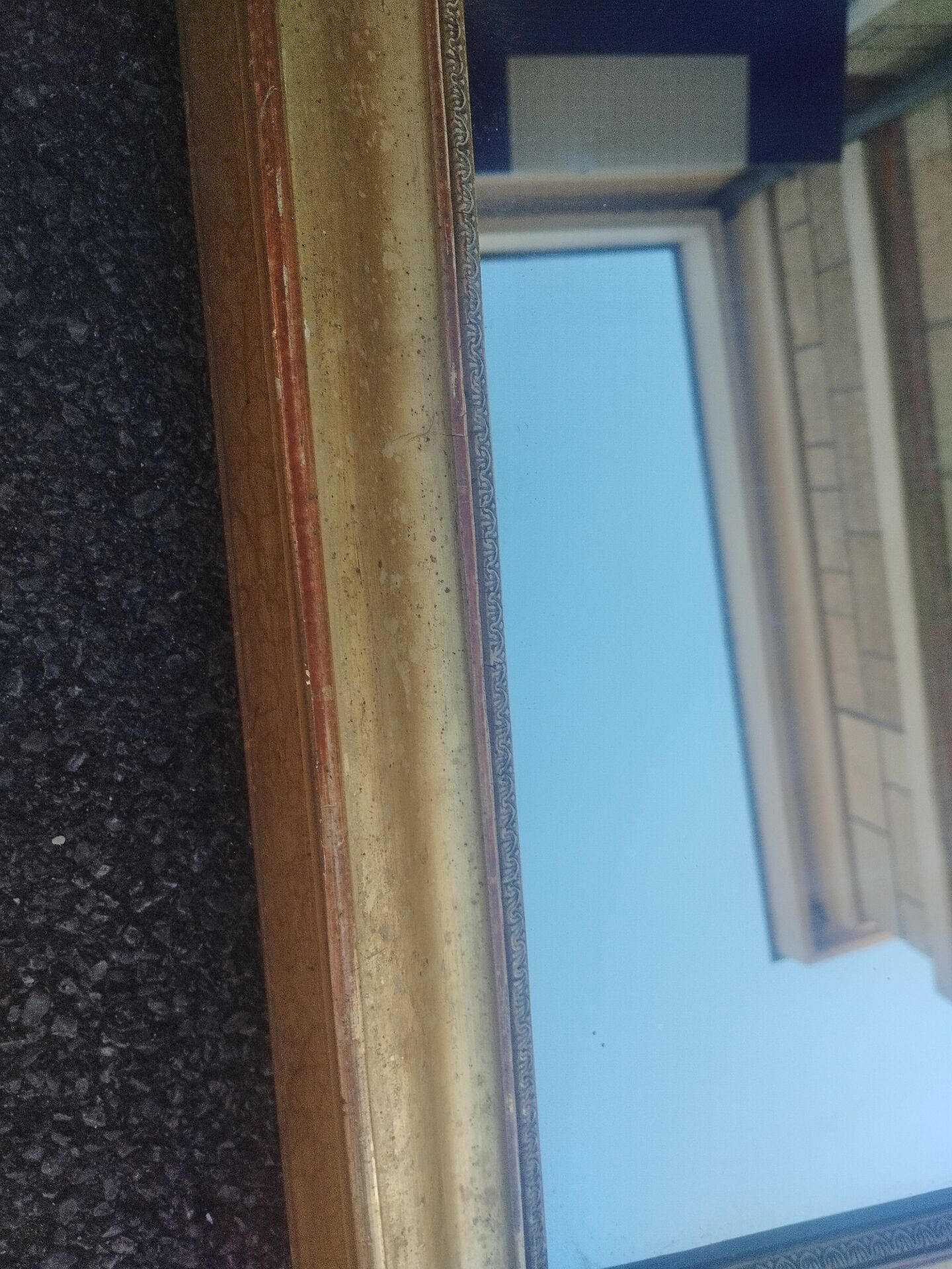 Miroir ancien en stuc doré époque xixeme