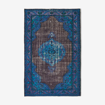 Tapis bleu turc des années 1970, 210 x 325 cm