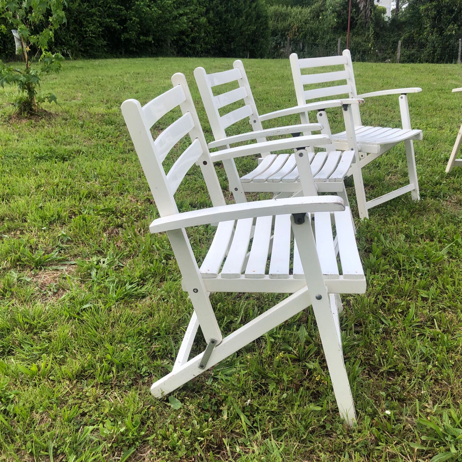 5 fauteuils de jardin 1970-1980