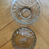 Art Deco molded glass sugar bowl