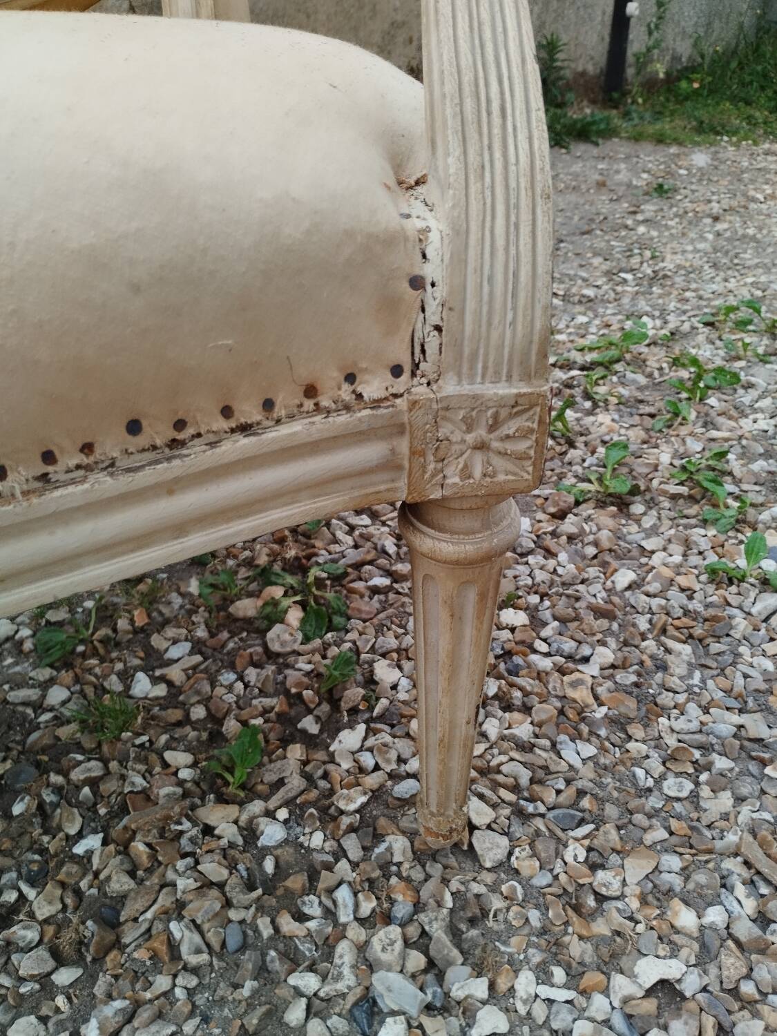 Antique armchair in Louis XVI style, 19th century.