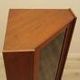 Danish teak corner display cabinet on tapered legs, 1960s