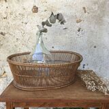 Wicker laundry pan